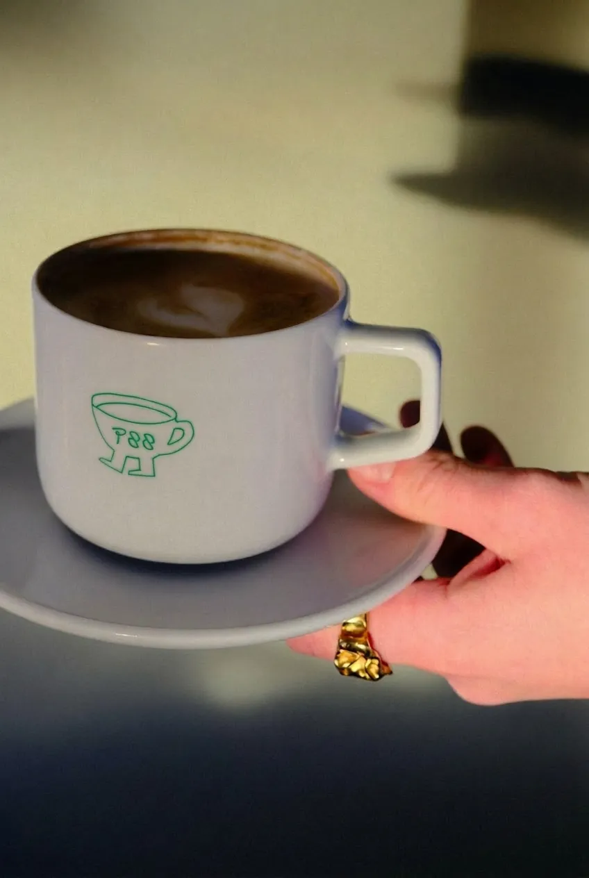 Coffee served at P88 café on Papirøen in Copenhagen
